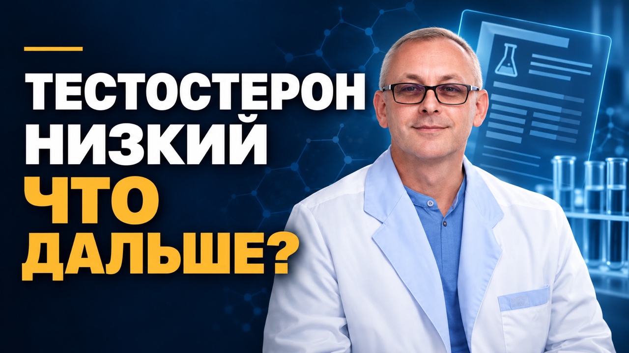 Обложка видео: Низкий тестостерон в анализе: что делать дальше